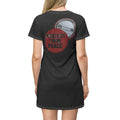 T-Shirt Dress — "Protect Your Peace" Button Graphic AOP Dress