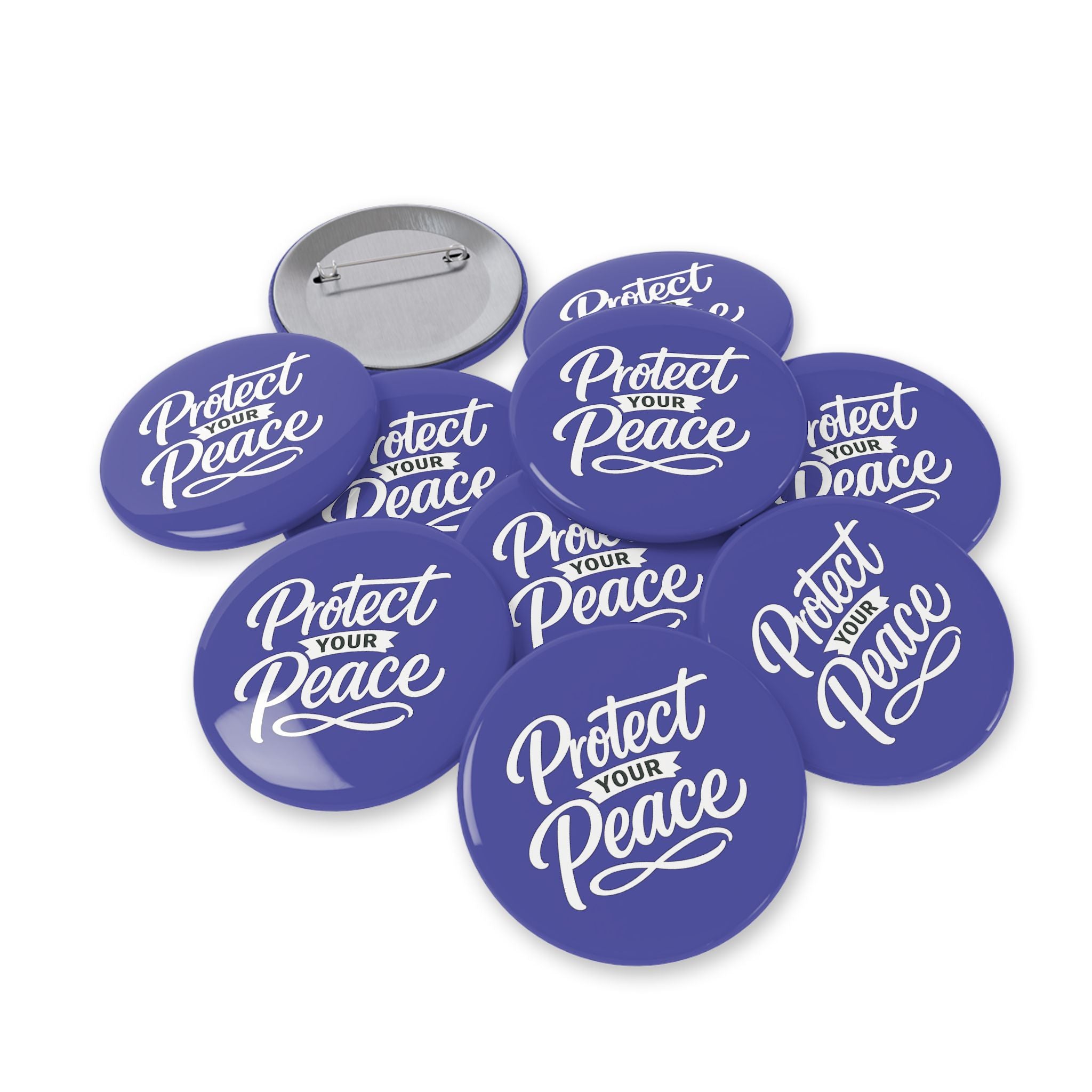 Protect Your Peace Round Pin — Inspirational Enamel Button for Jackets, Bags & Gifts