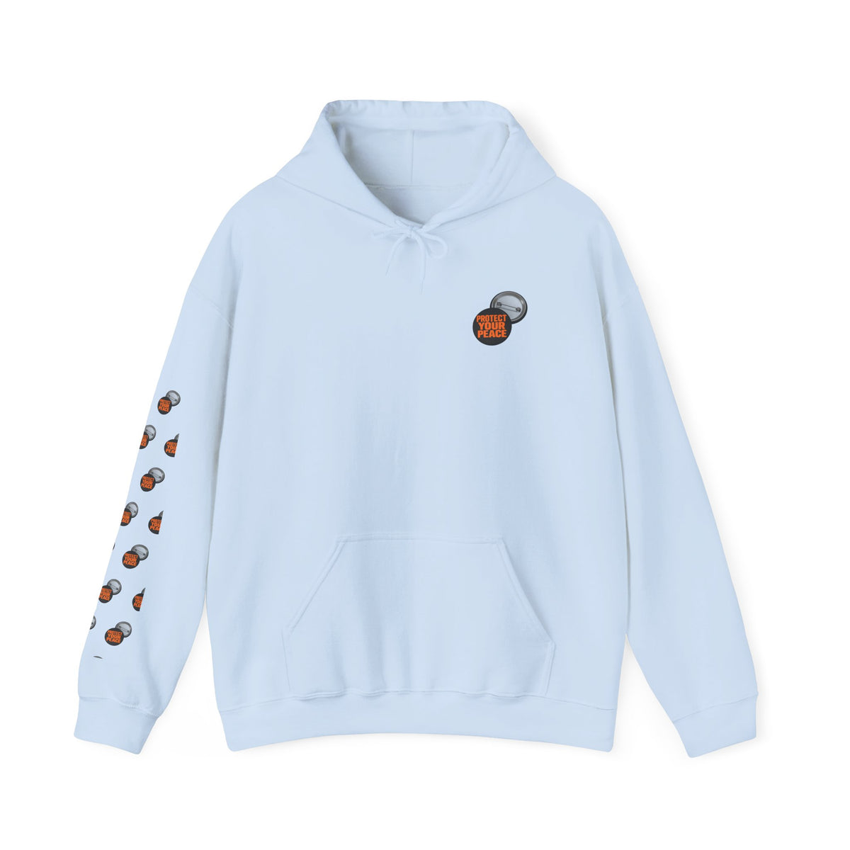 Hockey Puck & Helmet Hoodie — Retro Hockey Sleeve Graphic Sweatshirt