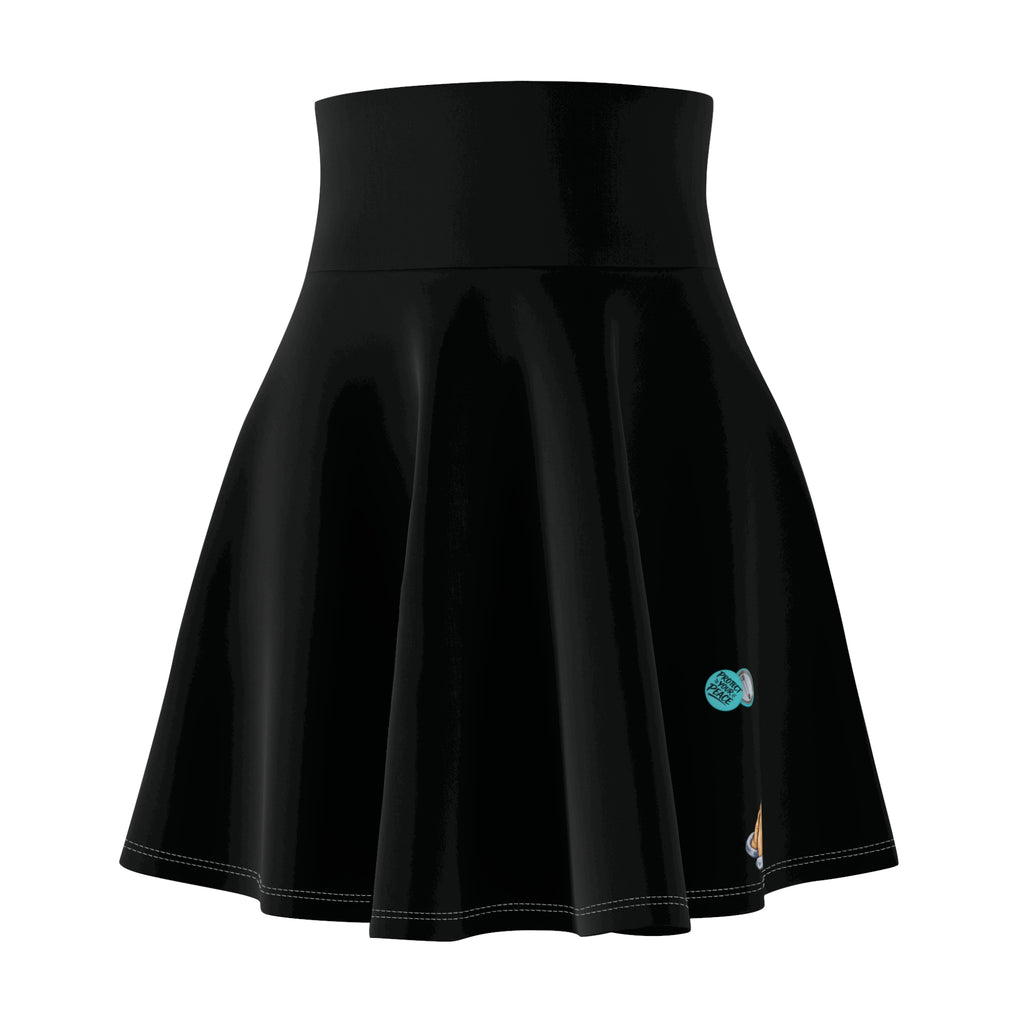 Solid Black Skater Skirt — High-Waist Flared Mini for Everyday & Casual Wear