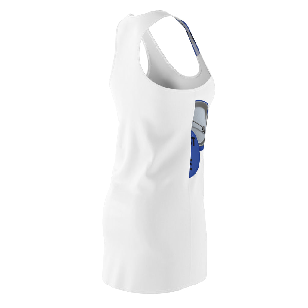 Protect Your Peace Racerback Dress — Graphic Button Print