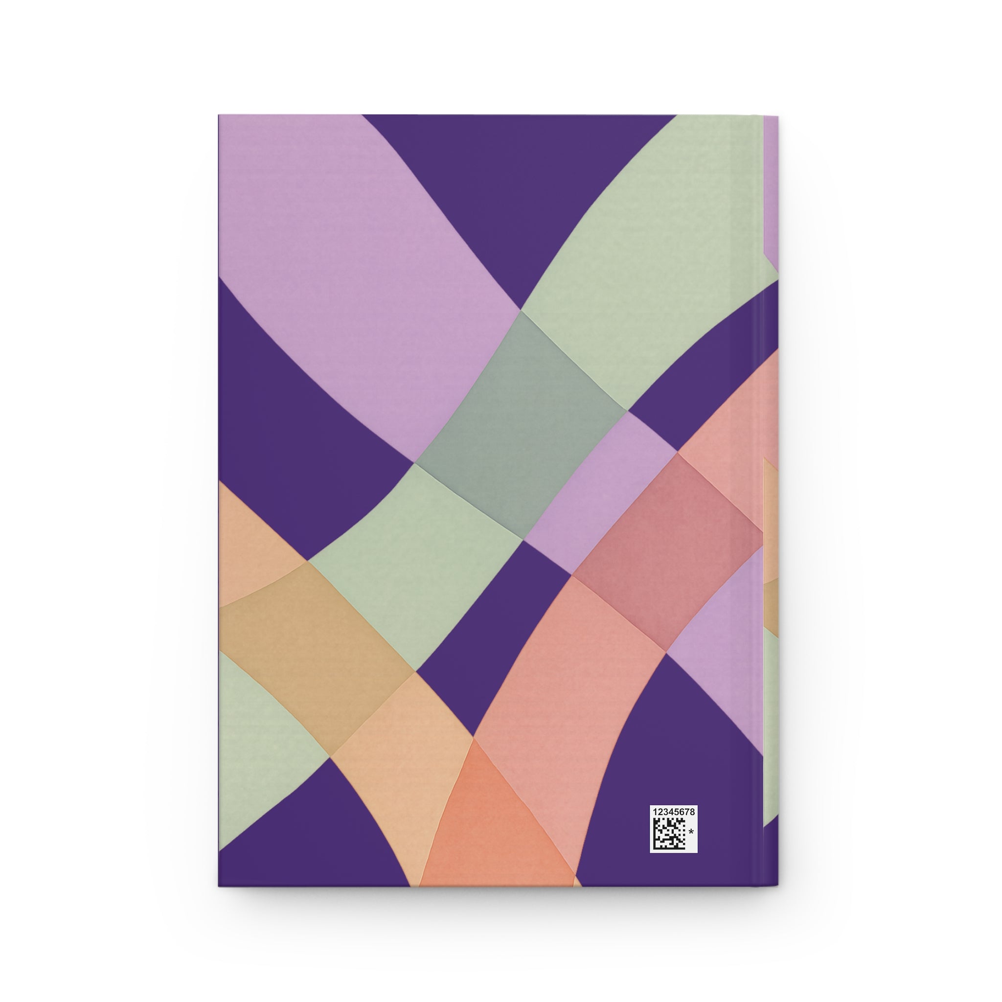 Abstract Pastel Curve Hardcover Journal