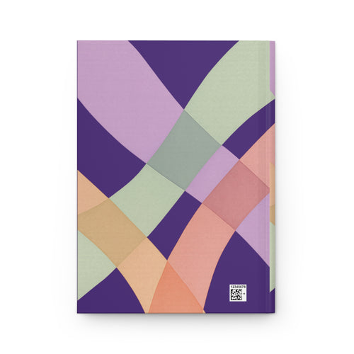 Abstract Pastel Curve Hardcover Journal