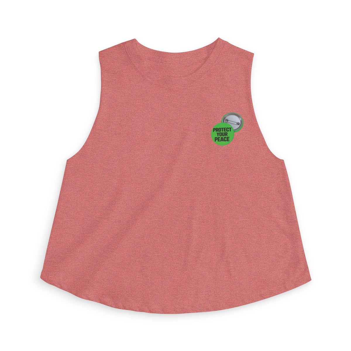 Women's Crop Top - 'Property of Mom' Green Badge Graphic