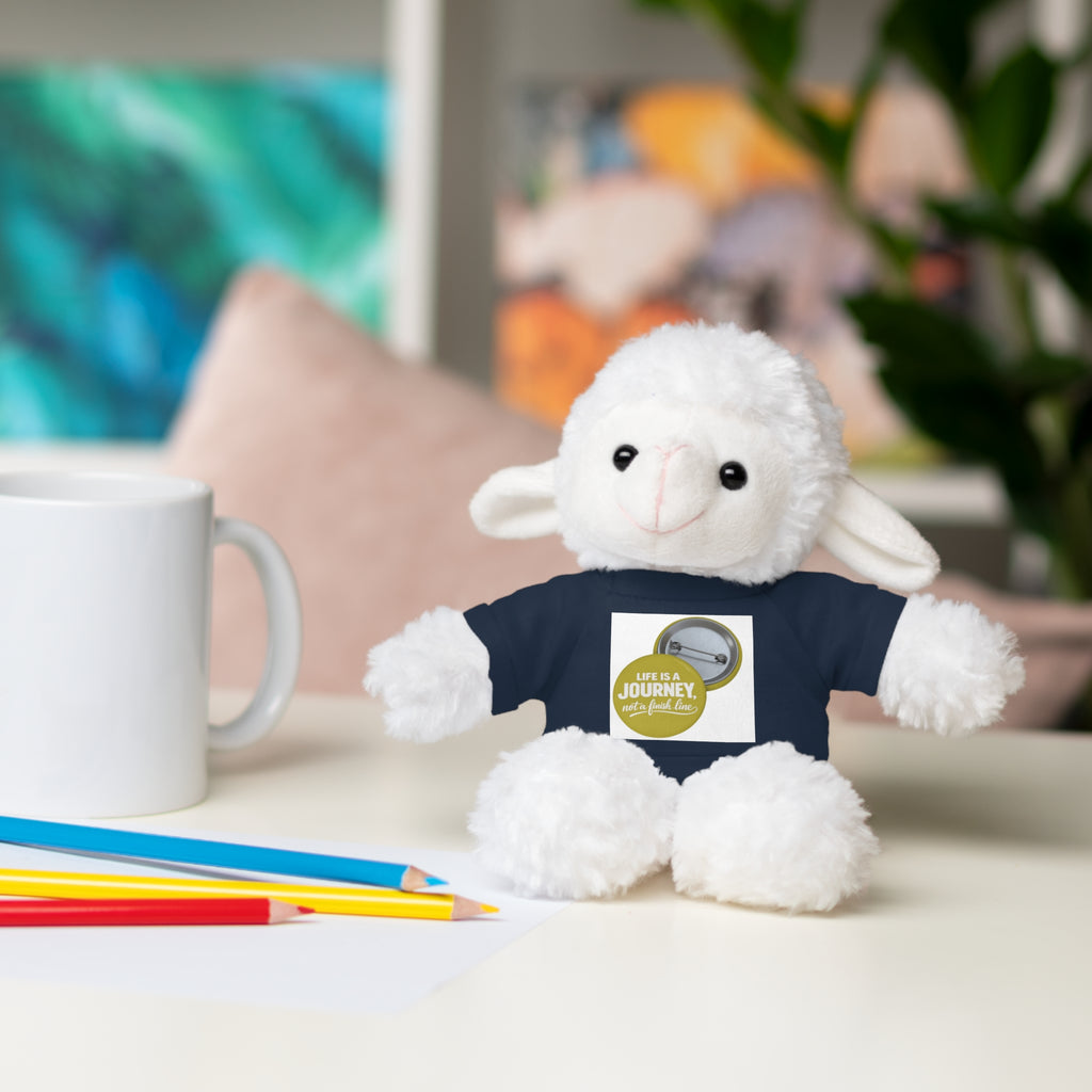 Cute Brown Teddy Bear with 'Life Is a Journey not a finish line.' Tee — Plush Gift for Kids & Travelers
