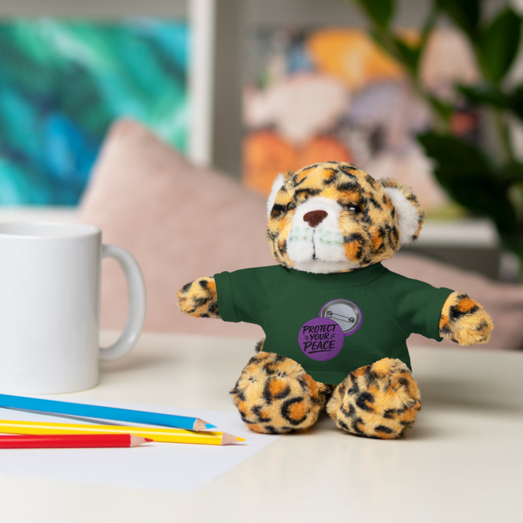 Plush Bear with 'Protect Peace' Tee