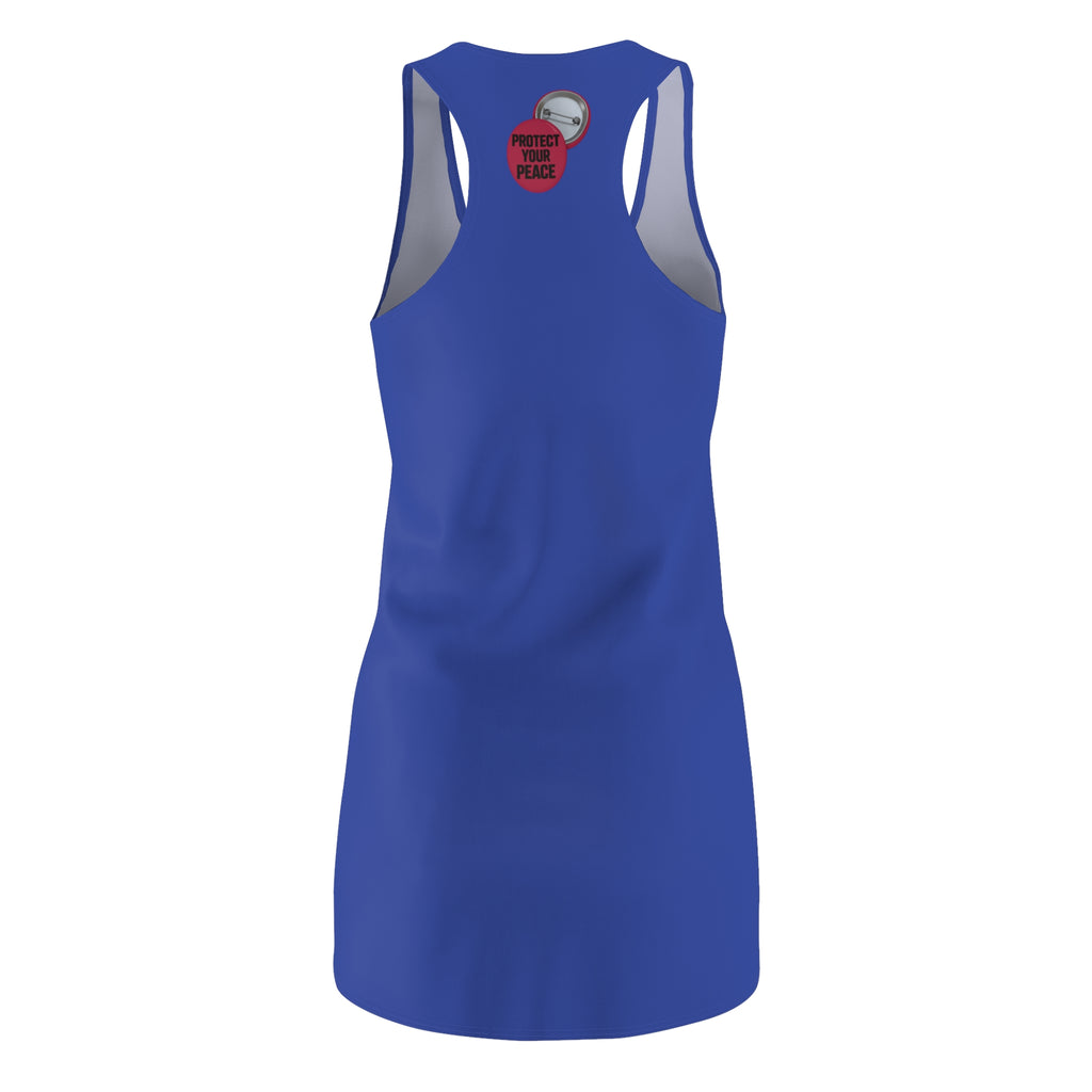 Racerback Dress — 'Protect Your Peace' Minimal Badge Design