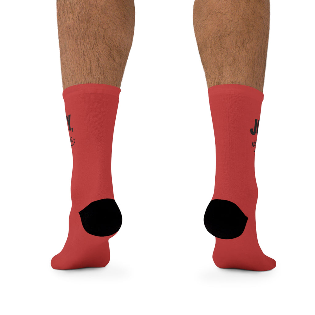 Red2 Journey Socks — "Life Is a Journey, Not a Finish Line" Recycled Poly Crew Socks