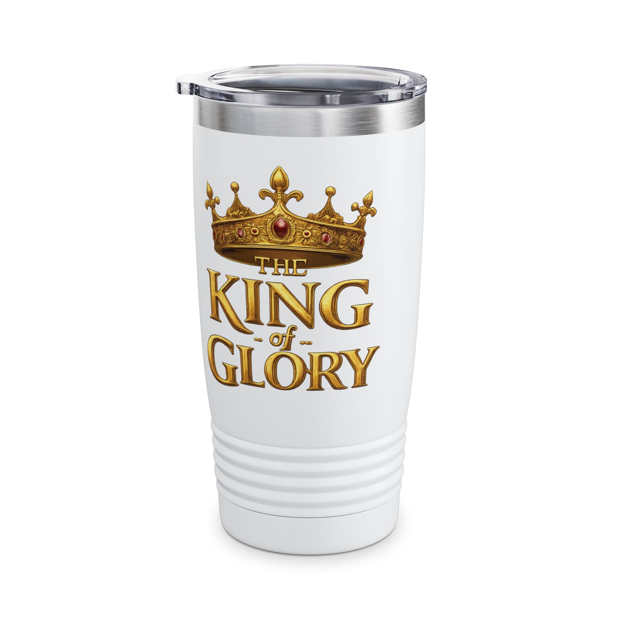 20oz Ringneck Tumbler — "The King of Glory" Crowned Stainless Travel Mug