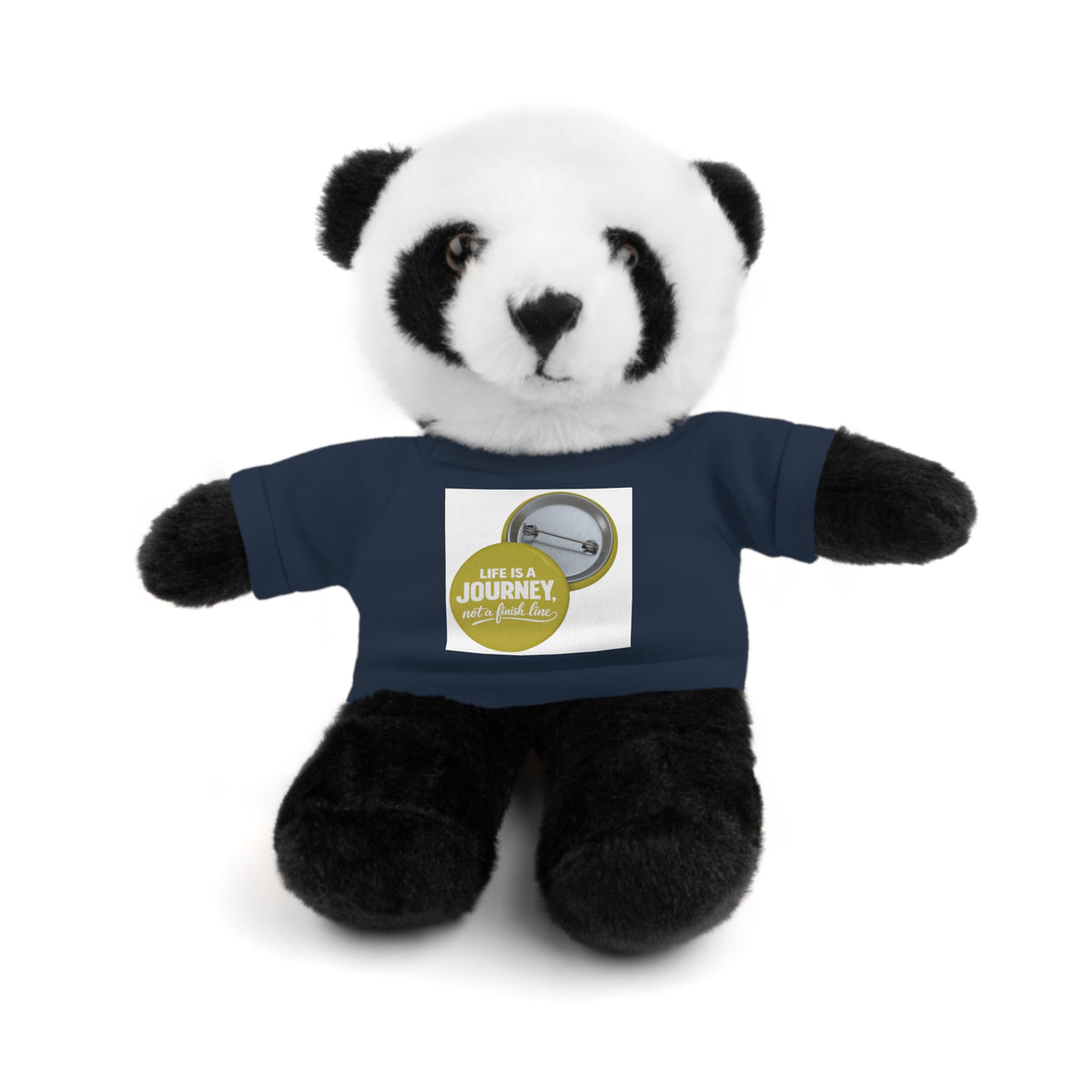Cute Brown Teddy Bear with 'Life Is a Journey not a finish line.' Tee — Plush Gift for Kids & Travelers