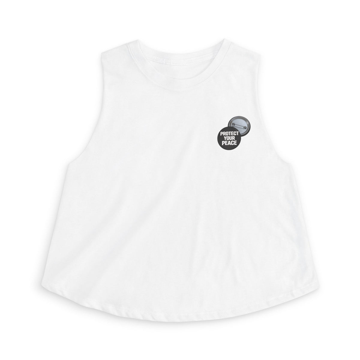 Women's Crop Top - 'Perfectly Flawed' Minimal Badge Graphic, Casual Summer Tank for Teens & Young Women