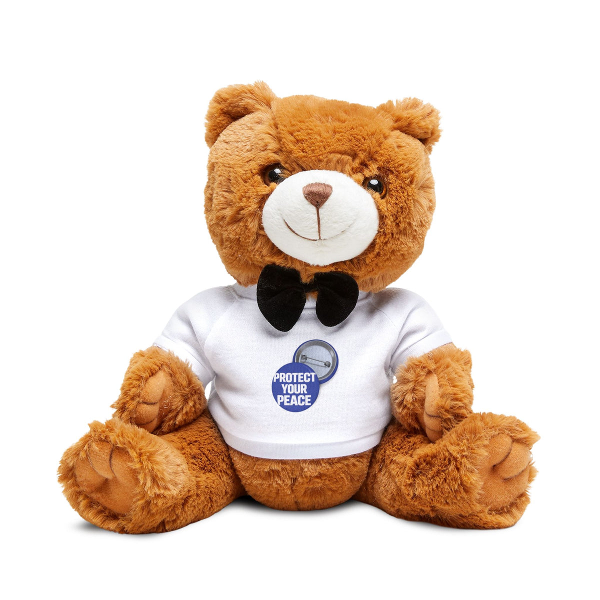 Protect Your Peace Teddy Bear Plush with 'Protect Your Peace' T‑Shirt