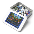 Kids Jumping on Trampoline Jigsaw Puzzle with Tin – 500-Piece Family Fun Puzzle