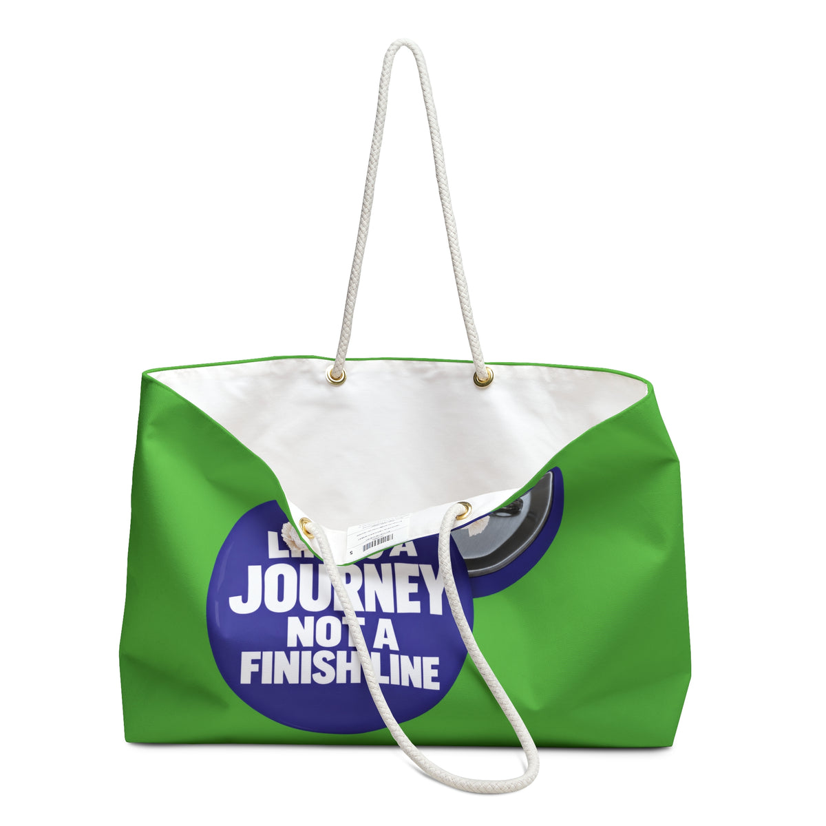 Inspirational Weekender Bag – “Life Is A Journey Not A Finish Line” Travel Tote