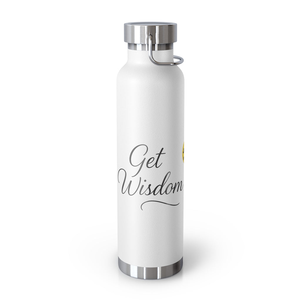 Get Wisdom 22oz Copper Vacuum Insulated Bottle — Insulated Water Bottle for Daily Hydration & Gifts