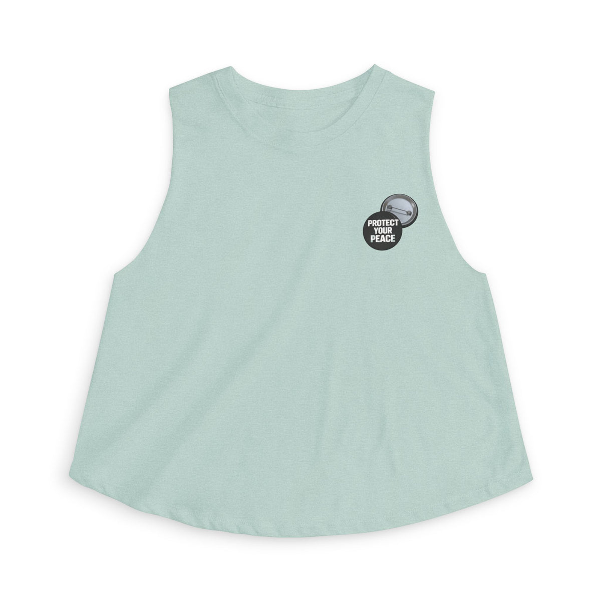 Women's Crop Top - 'Perfectly Flawed' Minimal Badge Graphic, Casual Summer Tank for Teens & Young Women