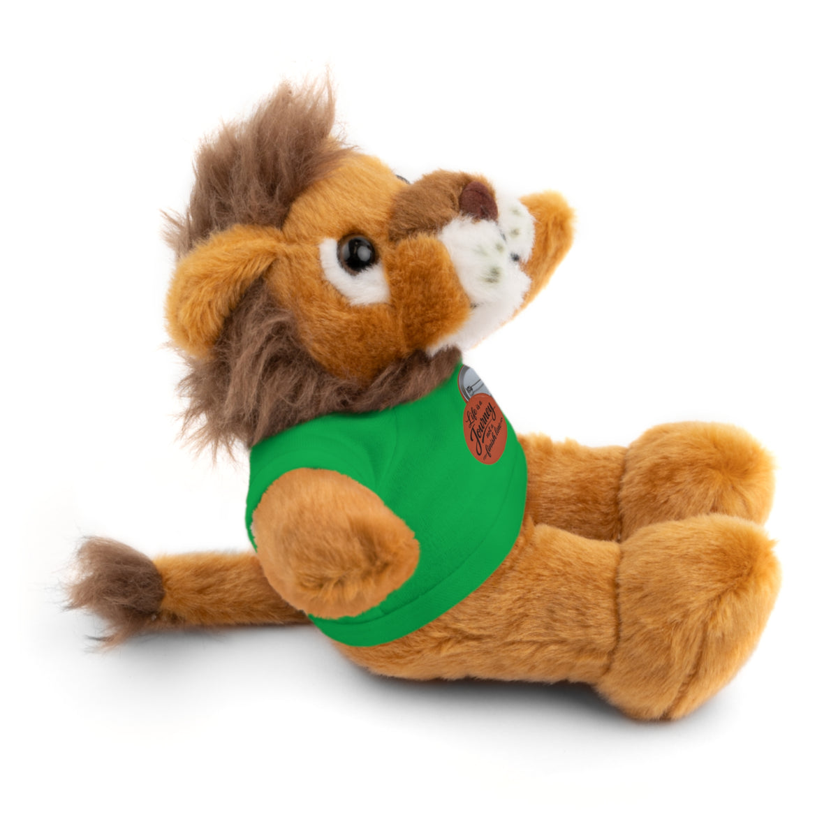 Life is a journey not a finish line. Plush Teddy Bear with Printed Tee — Cute Personalized Gift for Kids & Couples