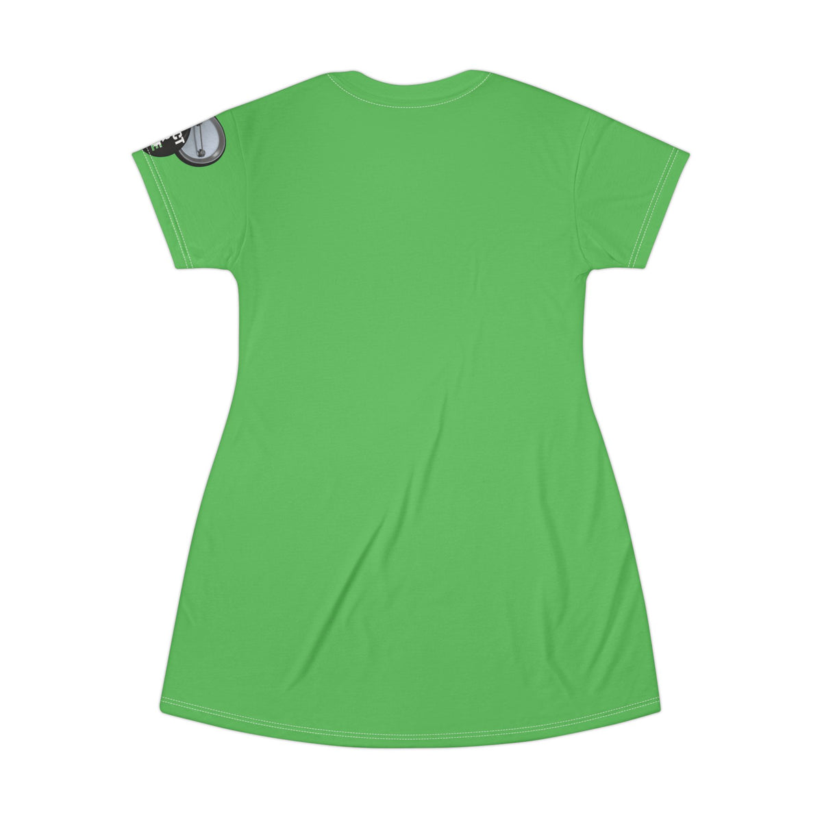 Green T-Shirt Dress graphic design I have a sound mind, sleeve protect your peace graphic design.