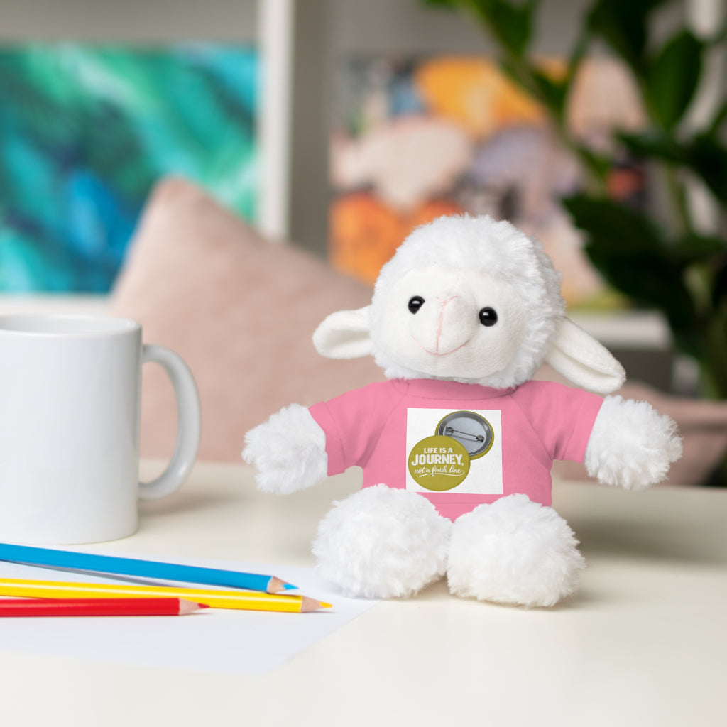 Cute Brown Teddy Bear with 'Life Is a Journey not a finish line.' Tee — Plush Gift for Kids & Travelers