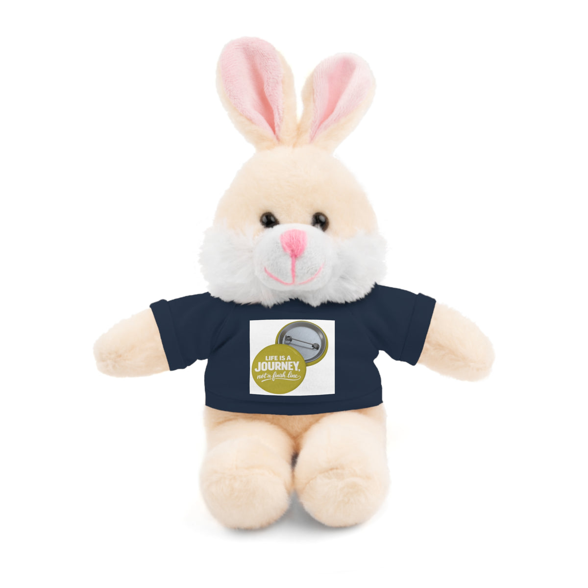 Cute Brown Teddy Bear with 'Life Is a Journey not a finish line.' Tee — Plush Gift for Kids & Travelers