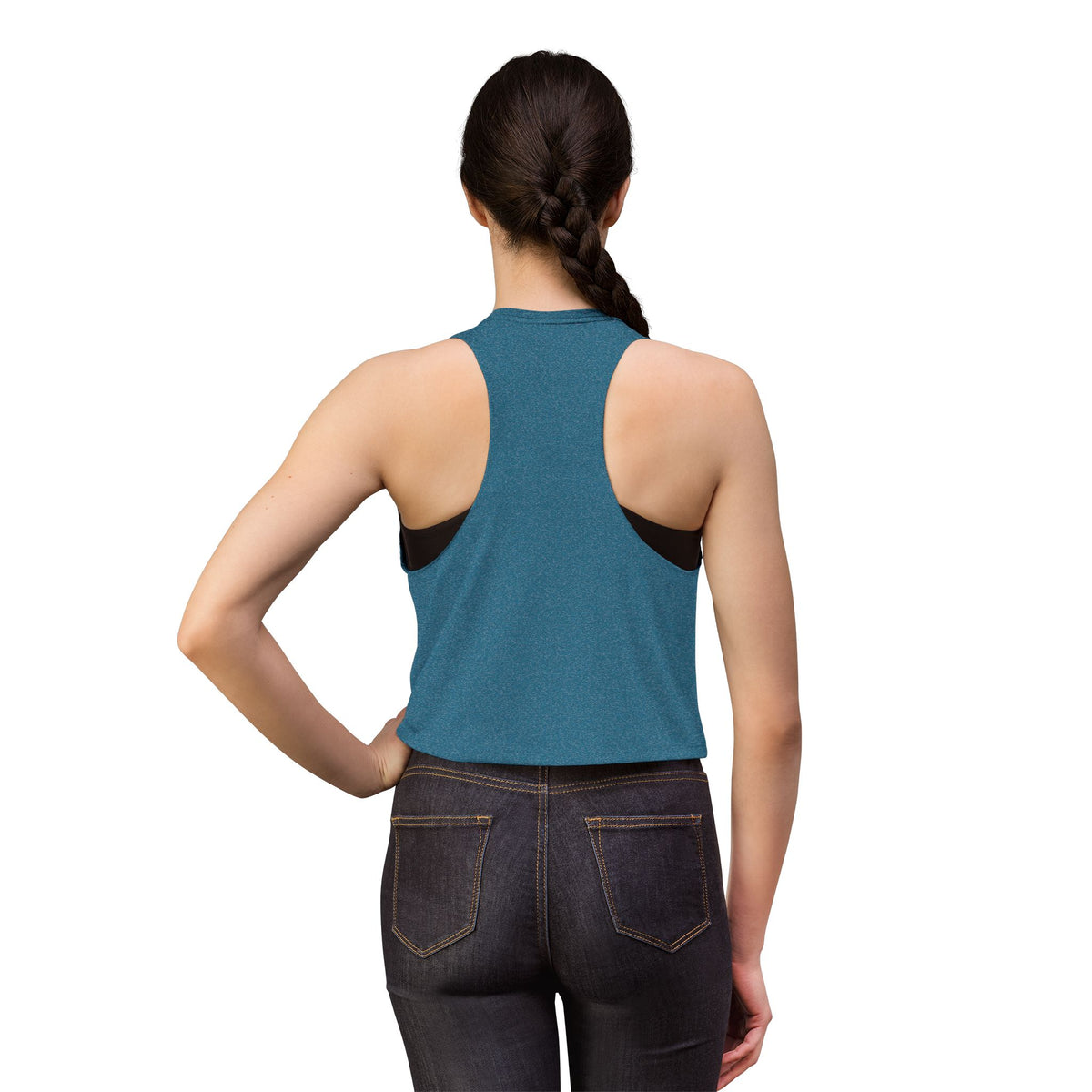 Women's Crop Top — 'Protect Your Peace' Minimal Badge Tank Top