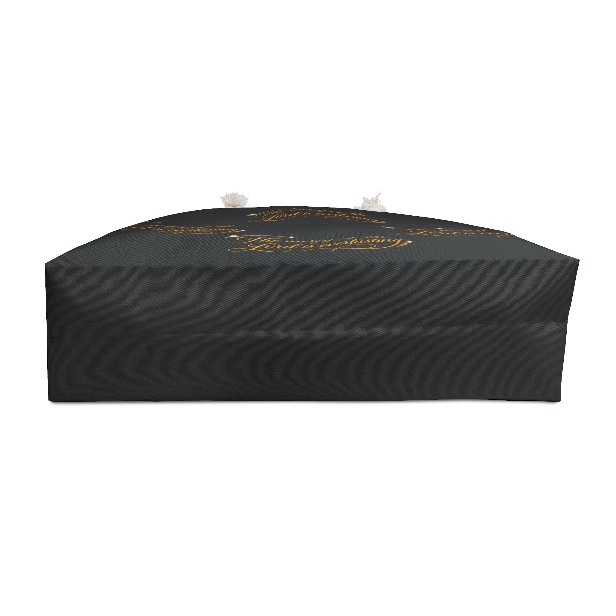 Black Weekender Bag – Minimal Rope-Handle Travel Tote