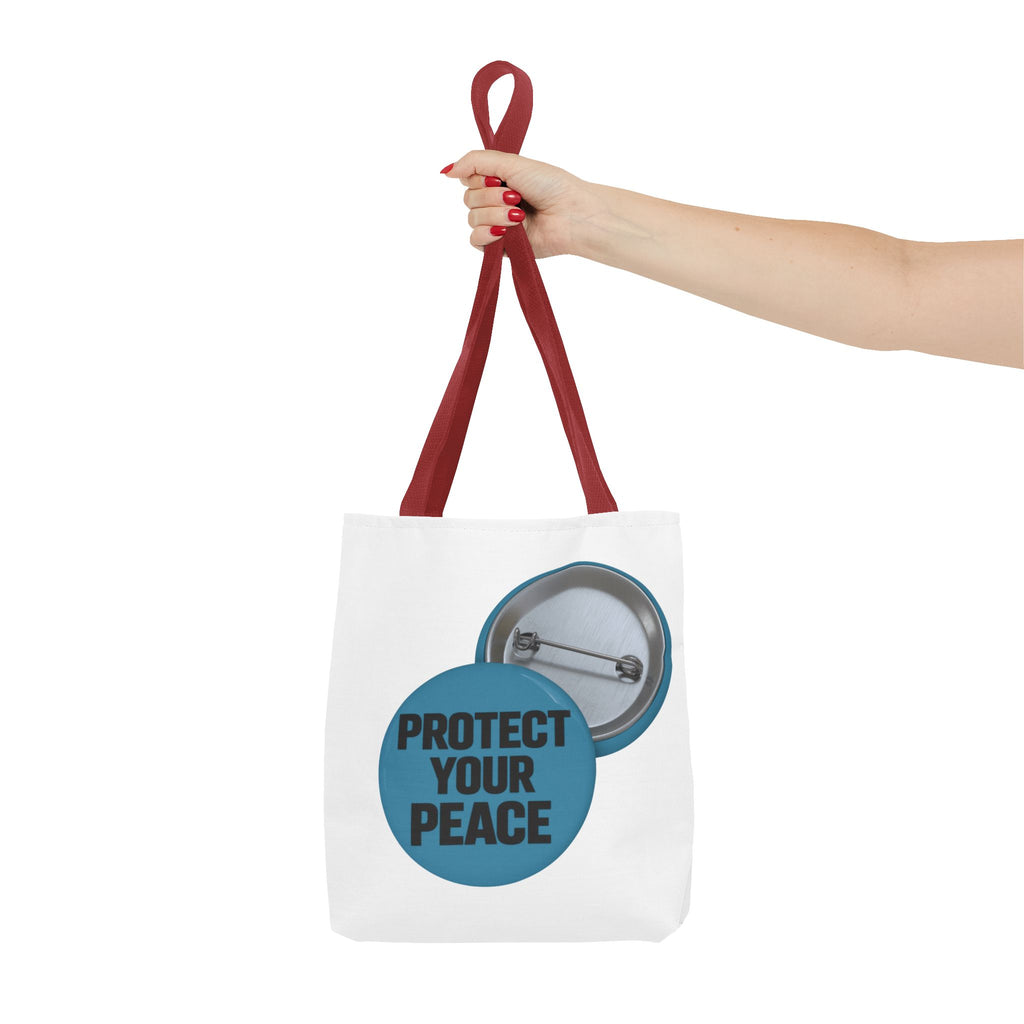 Protect Your Peace Tote Bag - Inspirational Everyday Canvas Shopper