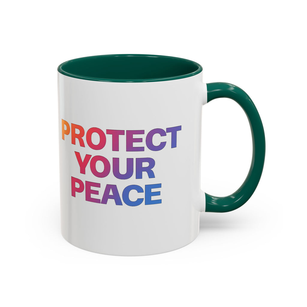 Protect Your Peace Colorful Mug — Inspirational Coffee Cup (11oz/15oz)