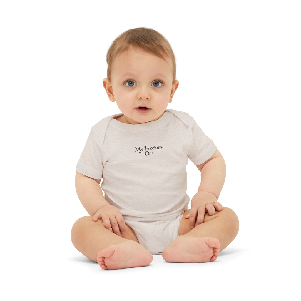 Minimal 'My Favorite' Infant Onesie – Soft White Baby Bodysuit