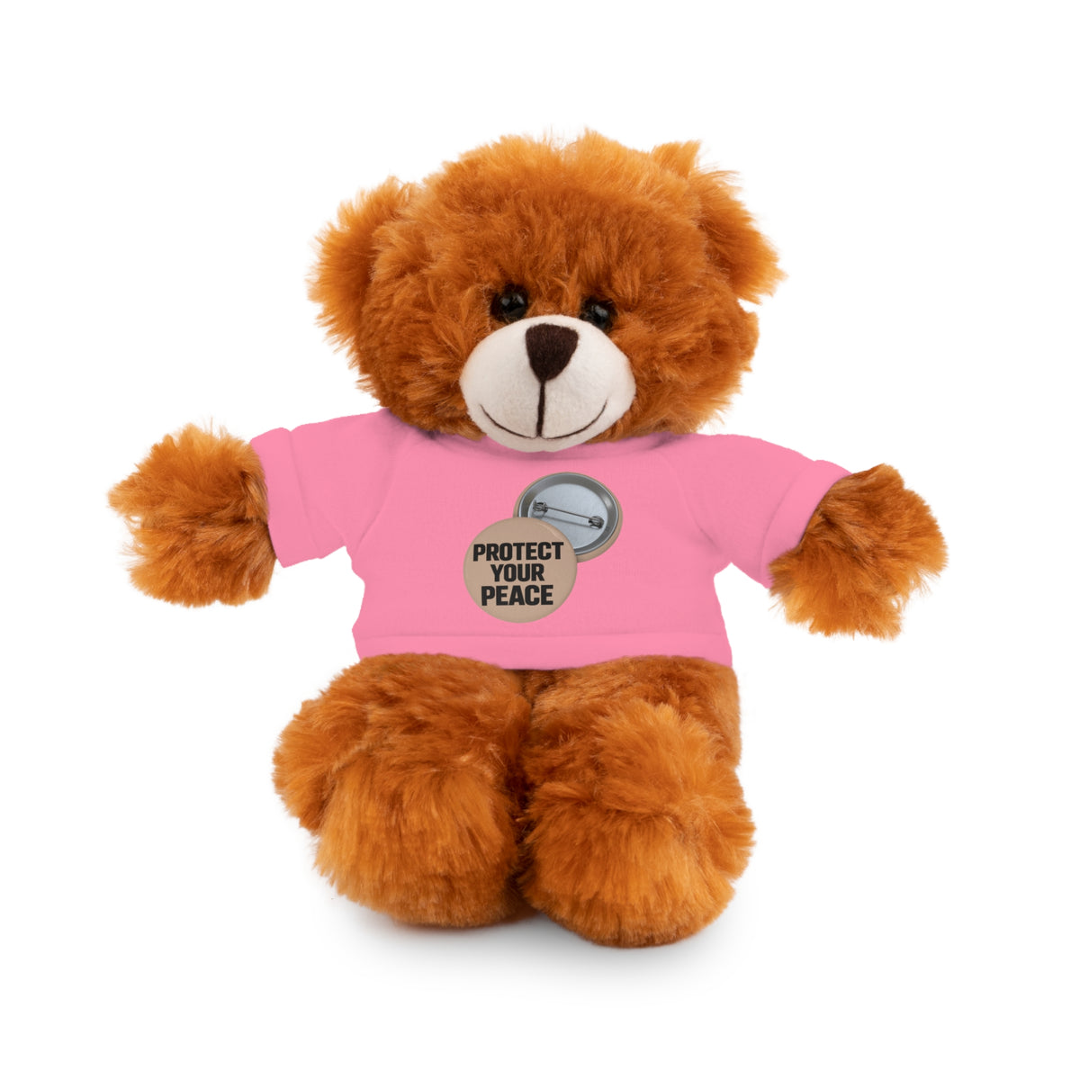 Protect Your Peace Teddy Bear — Plush Stuffed Animal with Tee