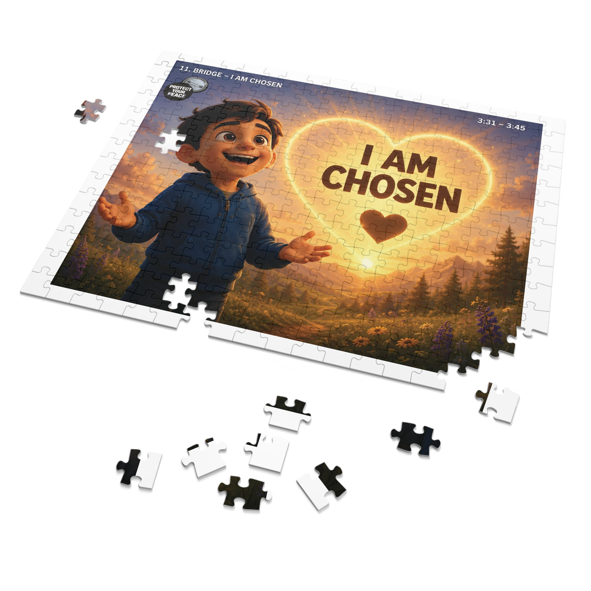 I Am Chosen Heart Puzzle – Inspirational Kids Jigsaw with Tin