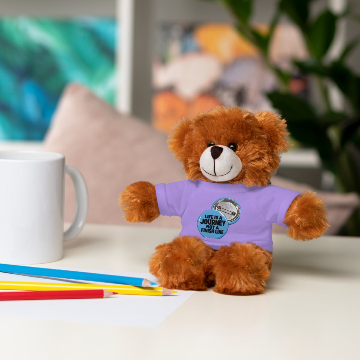 Plush Teddy Bear with Custom Tee — Cute Gift for Kids & Romantic Occasions
