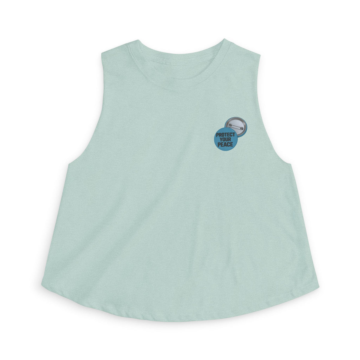 Women's Crop Top - Retro Blue Badge Graphic 'No Bad Days' Tank