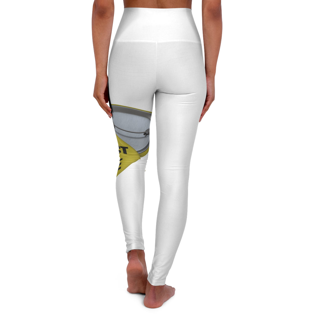 High-Waist Yoga Leggings — "Protect Your Peace"  circular Graphic