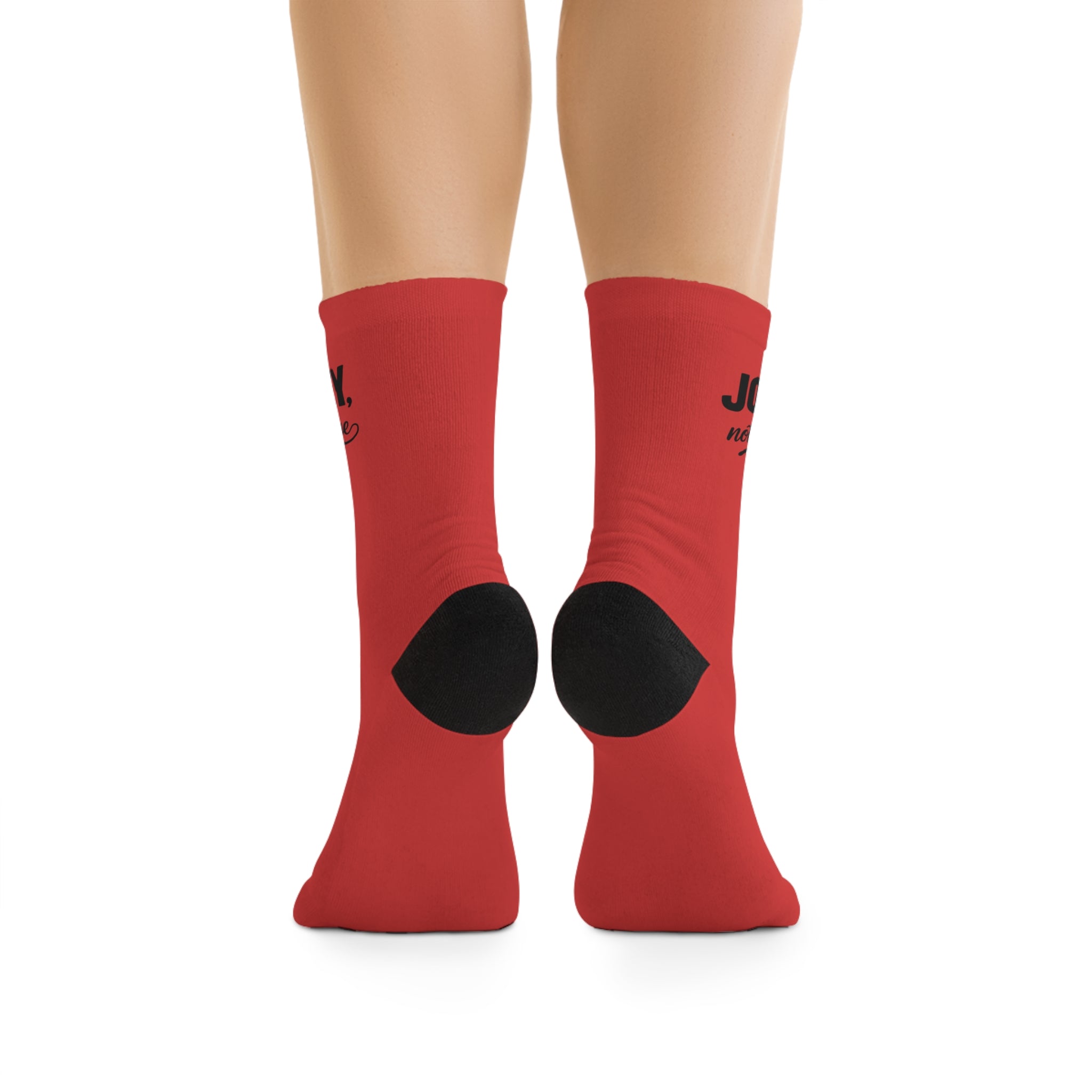 Red2 Journey Socks — "Life Is a Journey, Not a Finish Line" Recycled Poly Crew Socks
