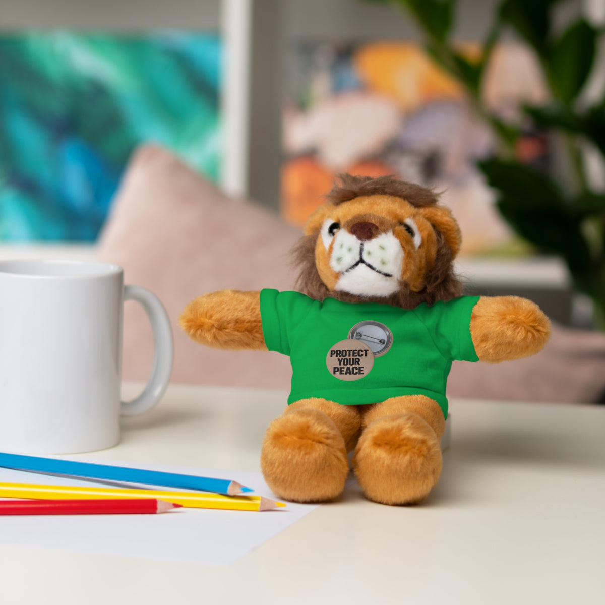 Protect Your Peace Teddy Bear — Plush Stuffed Animal with Tee
